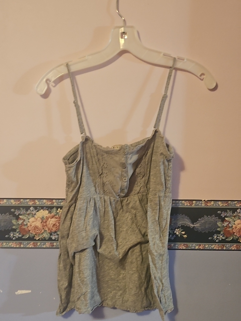 Arizona Jean Company Gray Lace-Trim Camisole